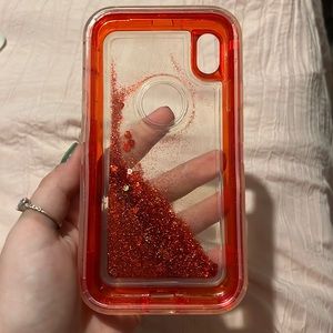iphone xr case . watery glittery